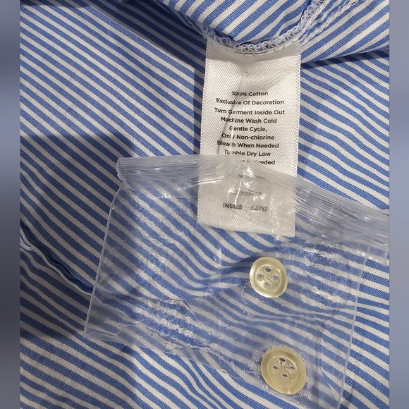 TALBOTS Embroidered Bird And Flower   Button Down Sz S EUC - Picture 8 of 9